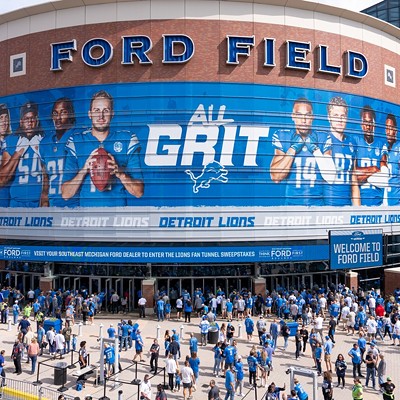 Ford Field2000 Brush St., Detroit; fordfield.comEven though this week’s Lions game is away, Detroit’s football stadium is hosting a big watch party anyway, complete with performances by the Detroit Lions’ cheerleaders and drumline. Tickets being sold online were originally $20, but are now going for around $50.