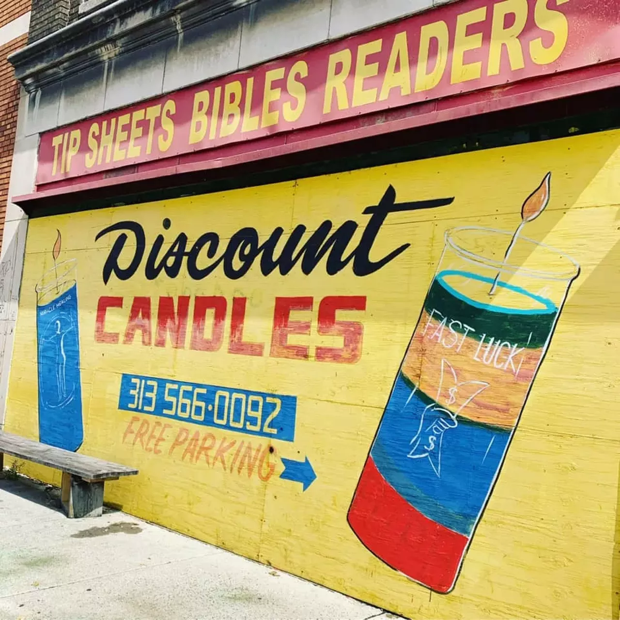  Discount Candles 1400 Gratiot Ave., Detroit; 313-566-0092 Need some good luck or something to lift your spirits? Stop by Discount Candles and browse their vast collection of 7-Day candles &#151; favorites include "Bitch Be Gone," "Law Stay Away," "Fast Luck," and "Spider Woman." Donna Adams runs this Eastern Market shop and is known for taking the time to prayer over candles and with her customers. While it was rumored the 25-year-old store would close, Adams says she's not going anywhere. Photo via DIscount Candles Detroit / Facebook 