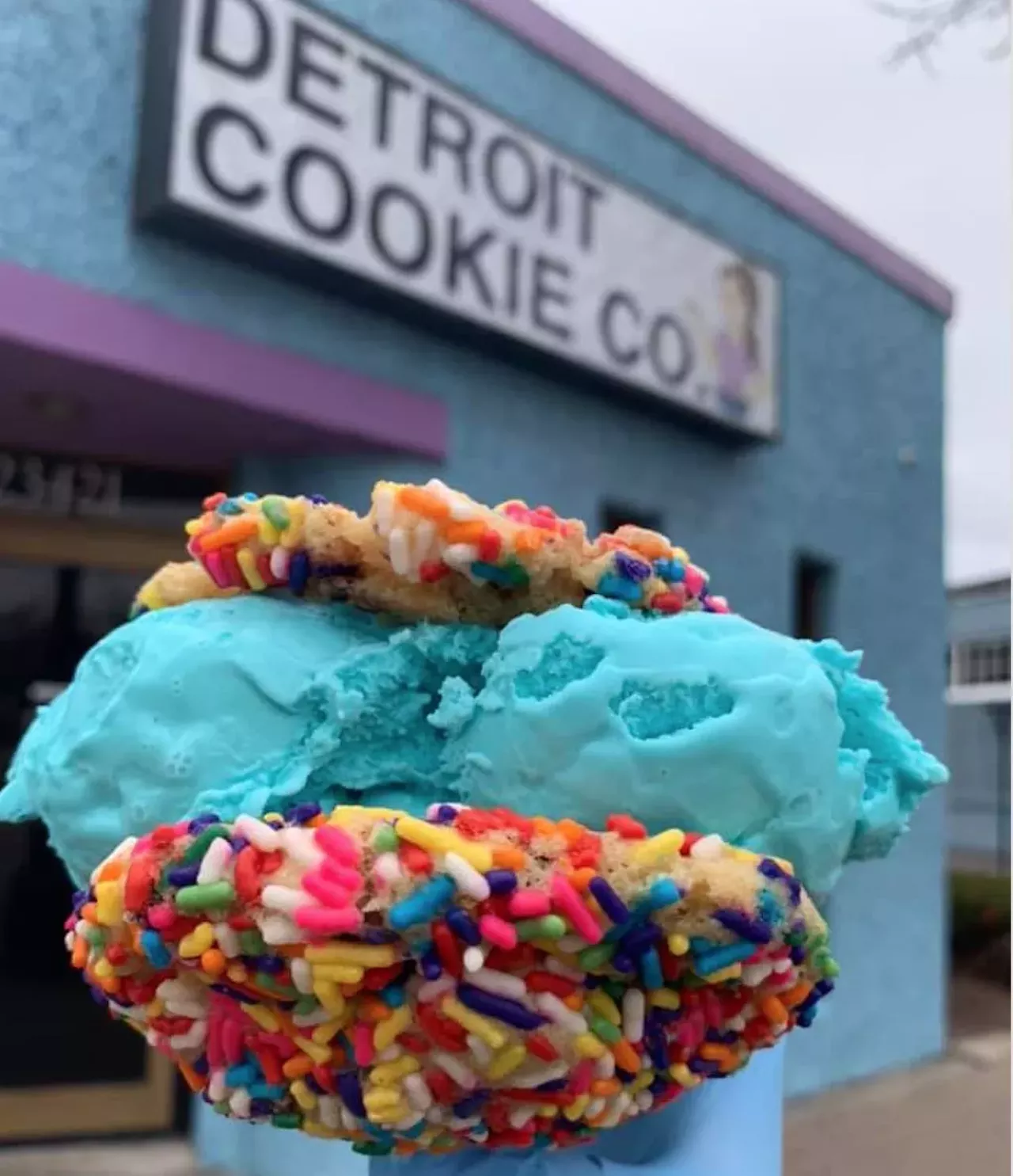  Detroit Cookie Co. 23421 Woodward Ave., Ferndale; 248-246-8060 Self-proclaimed Cookie Lady, Lauren Roumayah, founded Detroit Cookie Co. to the great pleasure of all of our collective inner children. Detroit Cookie Co. boasts a wide selection of flavors. For the classic cookie lovers there are traditional flavors like chocolate chunk and brown butter pecan. For those looking to thrill their taste buds, there are Detroit-inspired flavors such as Mad Mix &#151; Better Made sweet barbecue chips and ButterFinger, and Big 3 &#151; Michigan dried cherries, Better Made potato chips, and chocolate chunks. All we&#146;re missing is a tall glass of milk. Photo via Detroit Cookie Company & Cafe / Facebook 