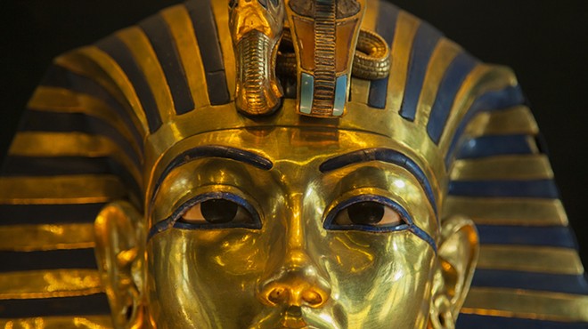 Funeral mask of the Pharoah Tutankhamun.