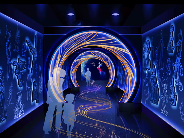 A rendering of the Disney Animation Immersive Experience.