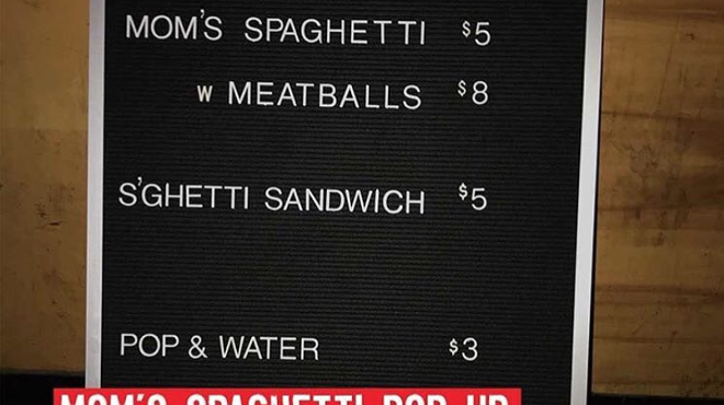 Image: You can eat 'mom's spaghetti' with Eminem during a pop up dinner at the Shelter