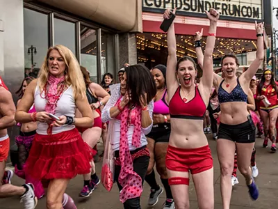 Runners bare it all for Cupid’s Undie Run in Detroit.