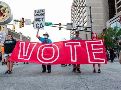 Protesters in Atlanta.