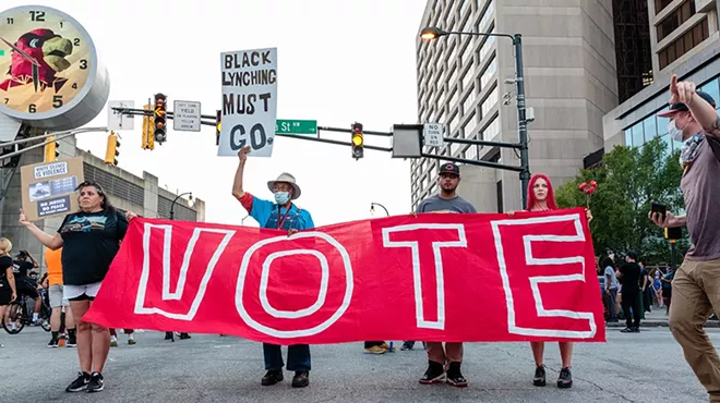 Protesters in Atlanta.