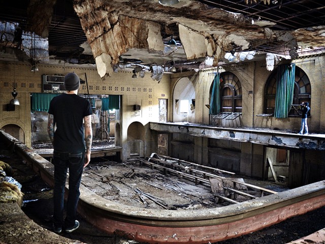 Seph Lawless examines a typical Detroit ruin.