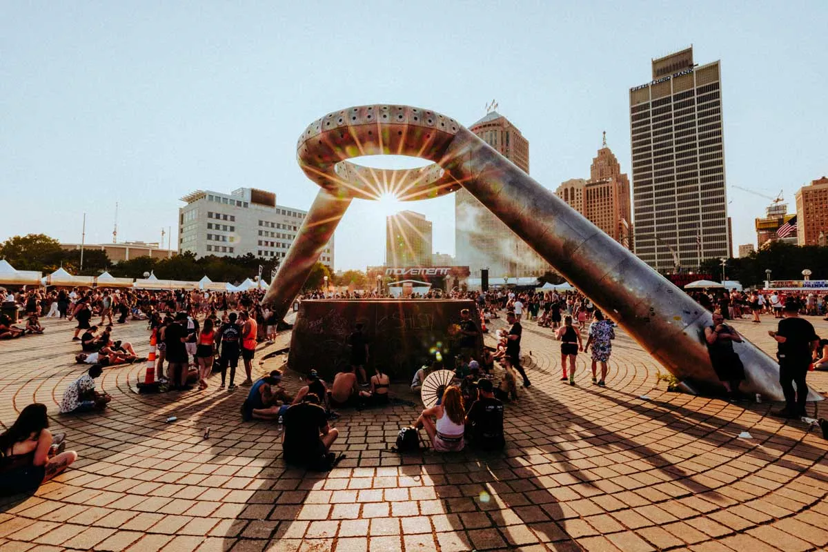 Image: At Detroit’s Movement Music Festival, Hart Plaza is the beating heart of techno.
